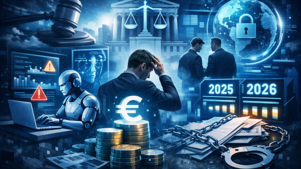 Infographic on the European AI Act and compliance obligations for Italian companies in 2025-2026