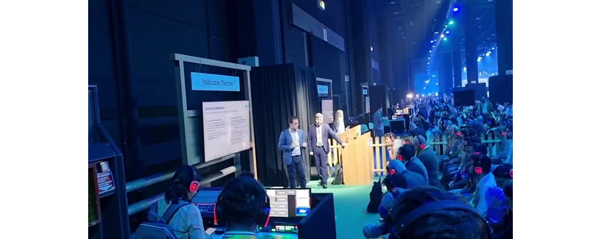 Gaetano Castaldo on the Agentforce World Tour Milan stage during the talk Agentforce + Claude: Building Agents You Can Trust