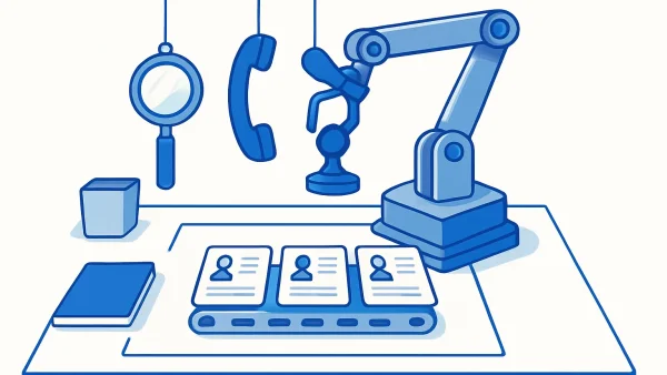 Un agente AI al lavoro dentro un processo aziendale: riceve un input, decide tra più strumenti e aggiorna il CRM senza intervento umano