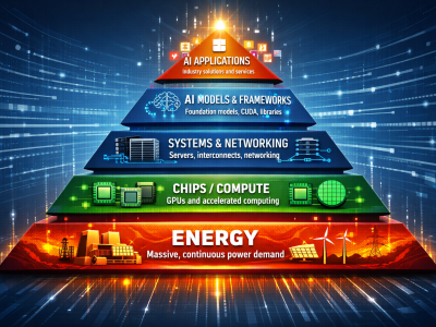 La piramide dell'AI che nessuno guarda: energia e chip prima di tutto